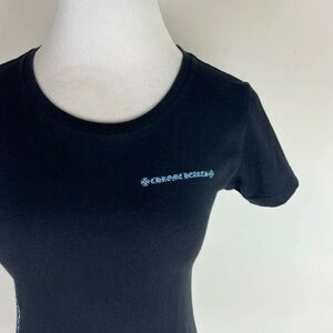 Chrome Hearts Black Tee with Blue Accents
